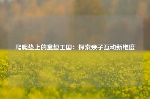 爬爬垫上的童趣王国：探索亲子互动新维度
