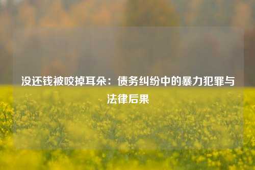 没还钱被咬掉耳朵：债务纠纷中的暴力犯罪与法律后果
